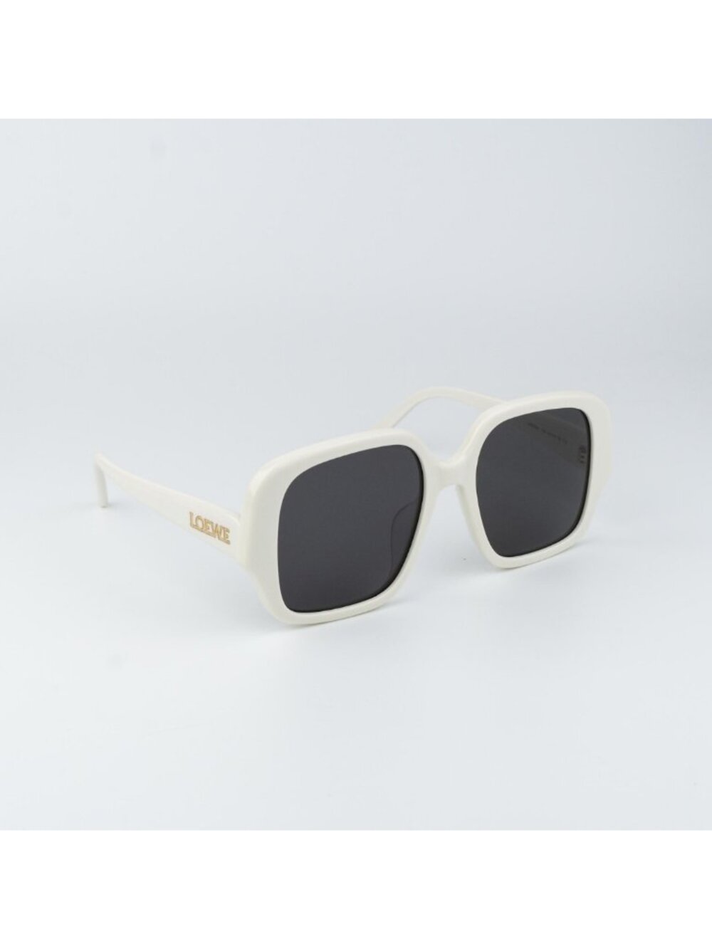 Loewe Women Sunglasses Ivory Smoke Square LW40134U 25A NEW AUTHENTIC